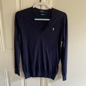 Polo Ralph Lauren Navy 100% Pima Cotton Sweater